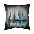 Begin Home Decor 20 x 20 in. Blue Sailboats-Double Sided Print Indoor Pillow 5541-2020-CO27